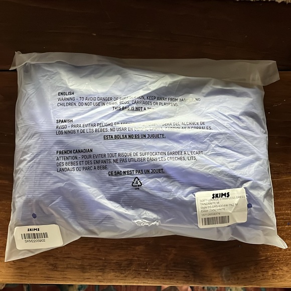 NWOT SKIMS Soft Lounge Tube Strapless Dress new tanzanite purple - Picture 8 of 8